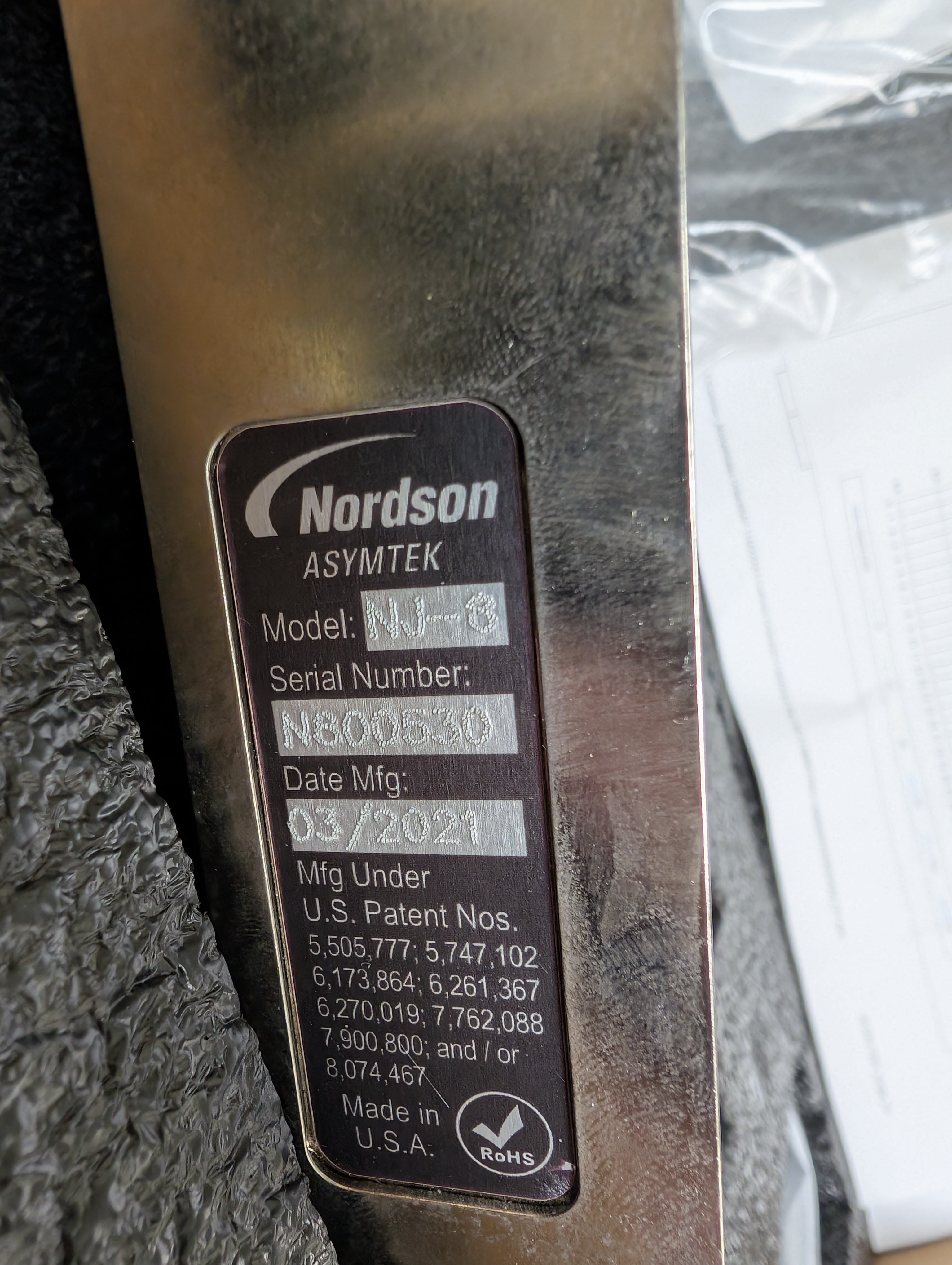 ASYMTEK NexJet NJ-8 Jetting Dispense System ReadiSet Jet Cartridge