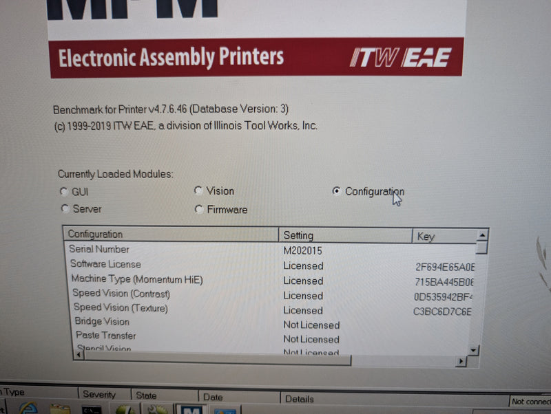 Speedline  Momentum Automatic Screen Printer 2013