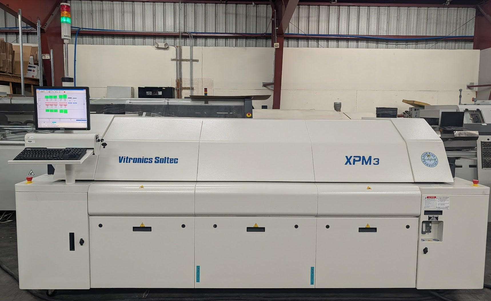 Vitronics Soltec XPM3-520 5 Zone N2 Capable Lead Free Reflow oven 208V