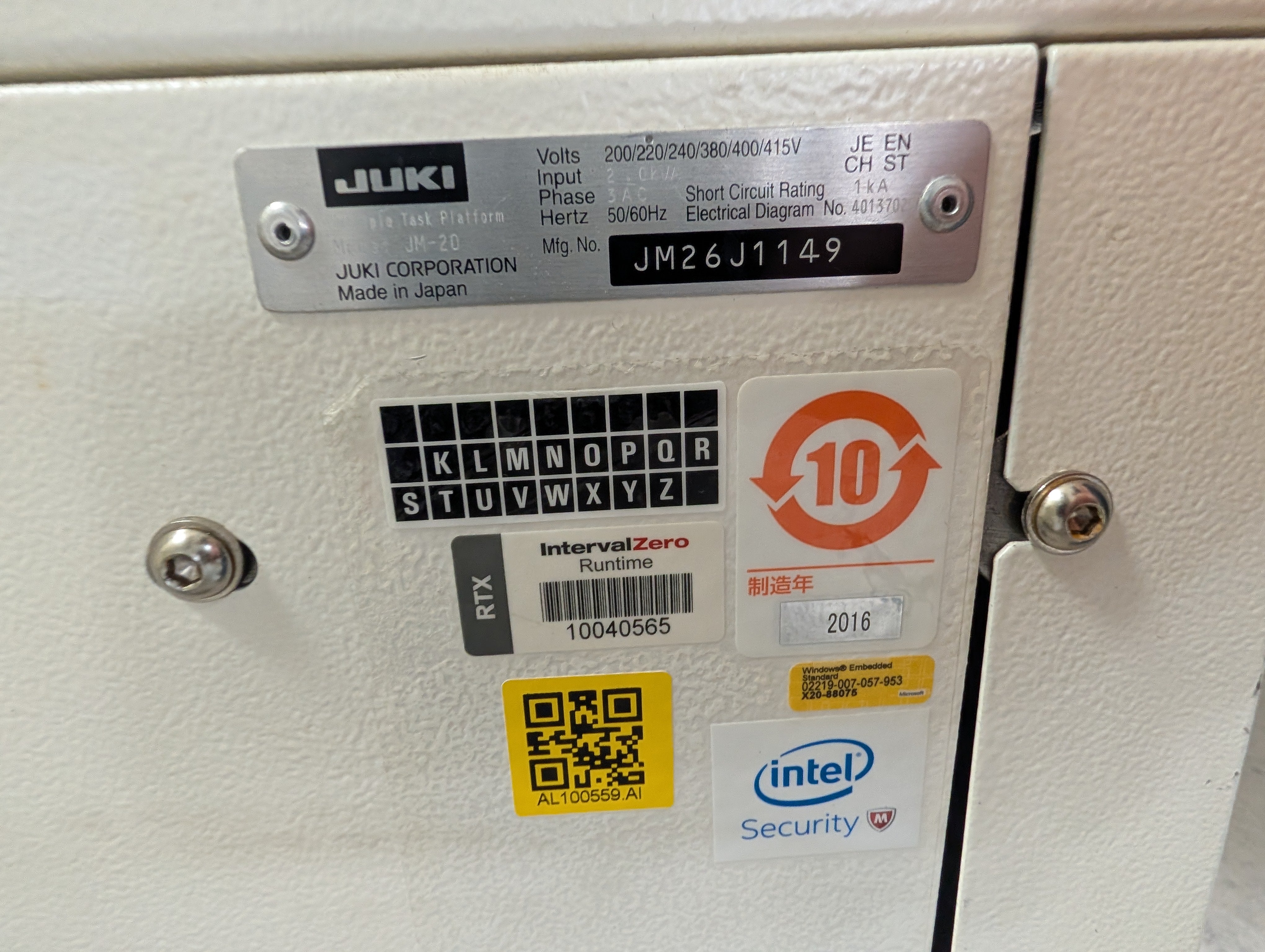 JUKI JM20 SMT / ODD Form Multi-Task Platform #JM26J1149