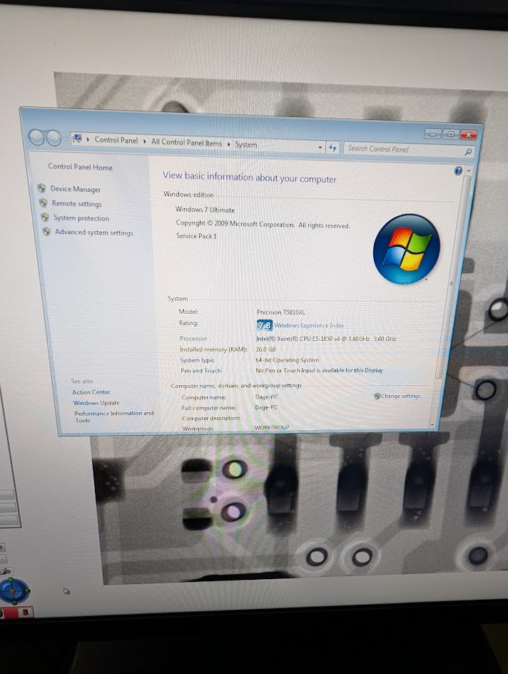 Nordson DAGE XD7600NT 160KV X-ray System #215510- Windows 7