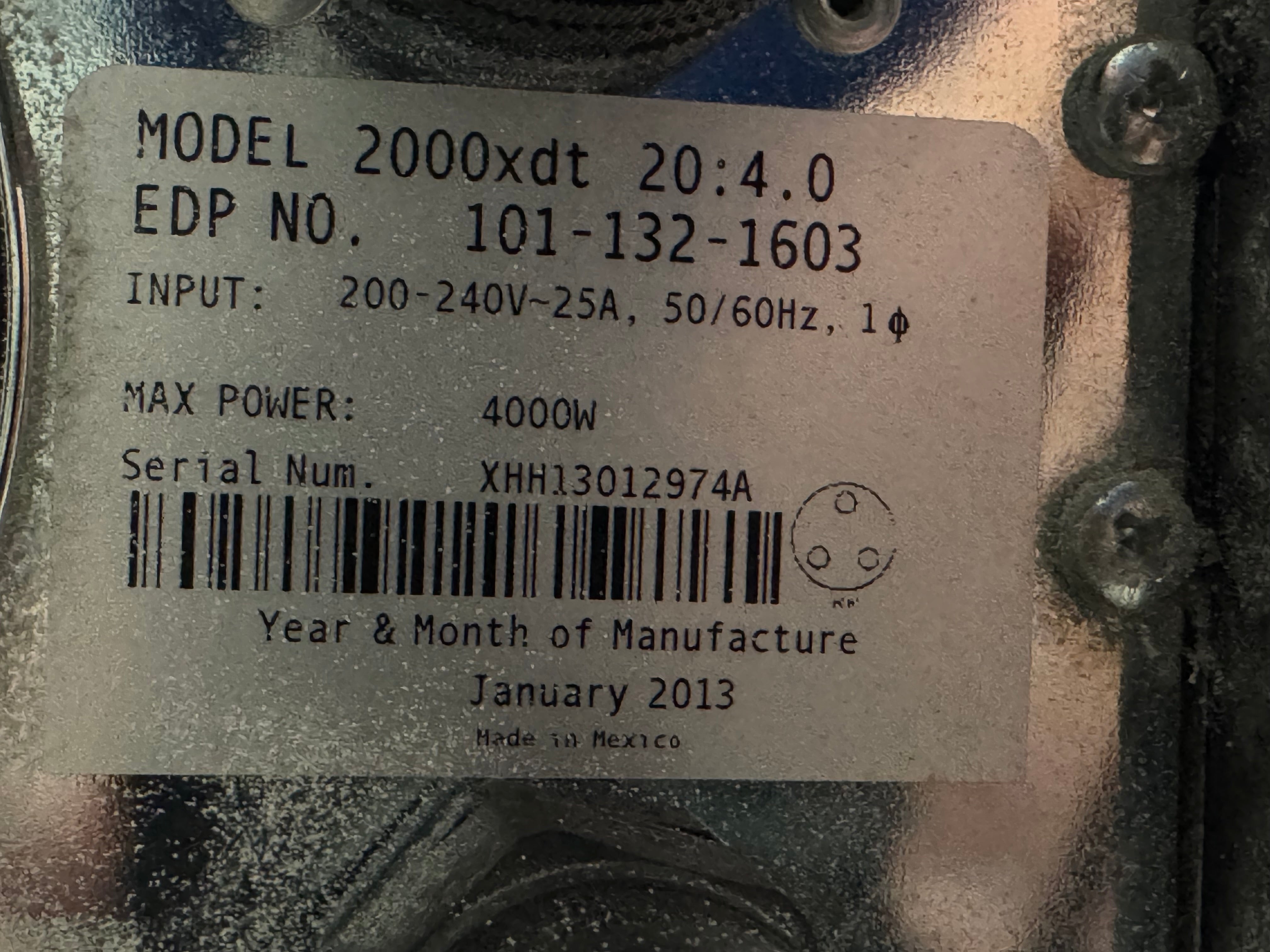 Branson 2000xdt 20:4.0 Ultrasonic Welder 4000 Watts 20 KHZ #XHH13012974A