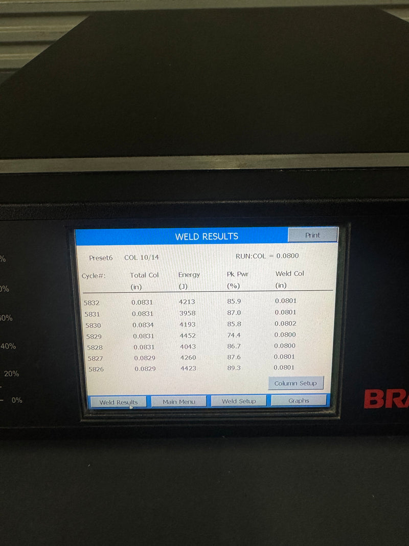 Branson 2000xdt 20:4.0 Ultrasonic Welder 4000 Watts 20 KHZ