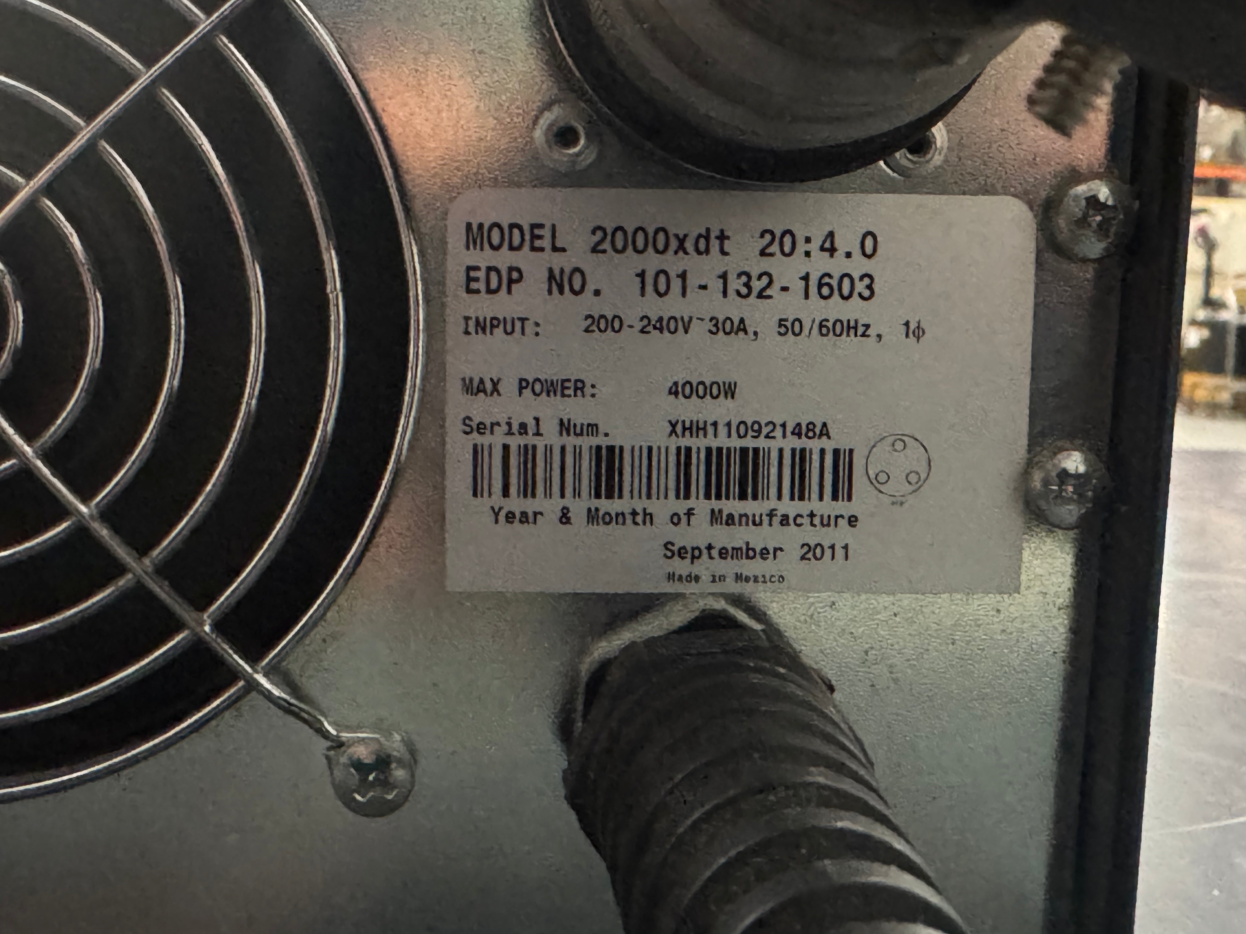 Branson 2000xdt 20:4.0 Ultrasonic Welder 4000 Watts 20 KHZ #XHH11092148A