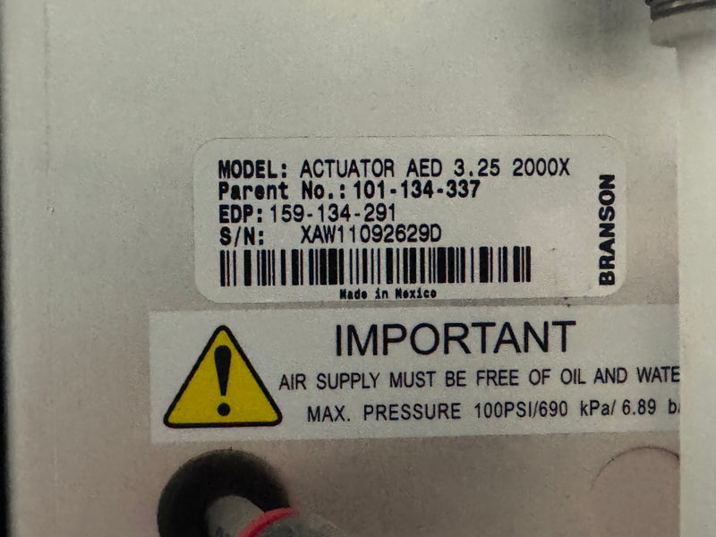 Branson 2000xdt 20:4.0 Ultrasonic Welder 4000 Watts 20 KHZ