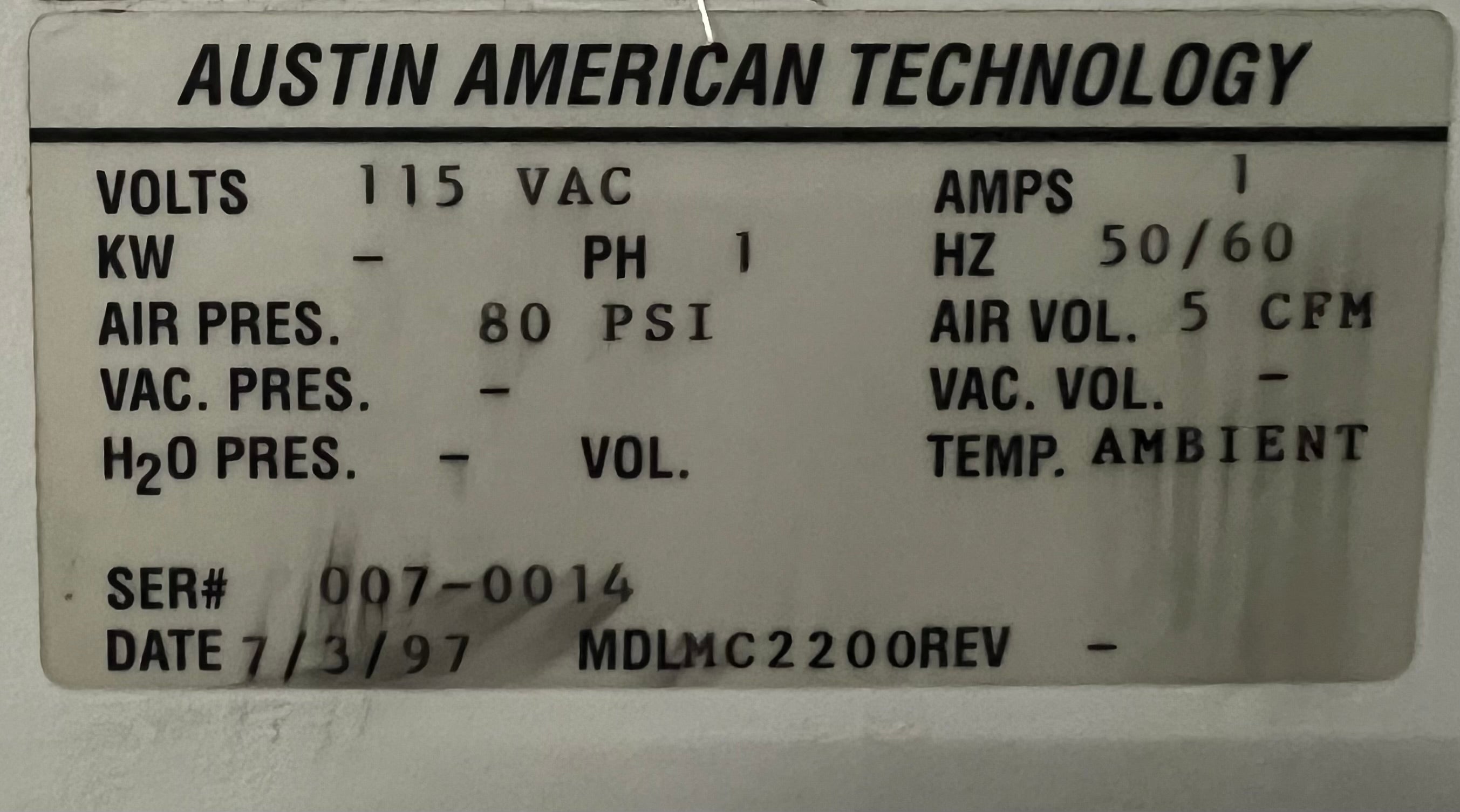 Austin American Mega II Cleaner/Solvent Cleaning System