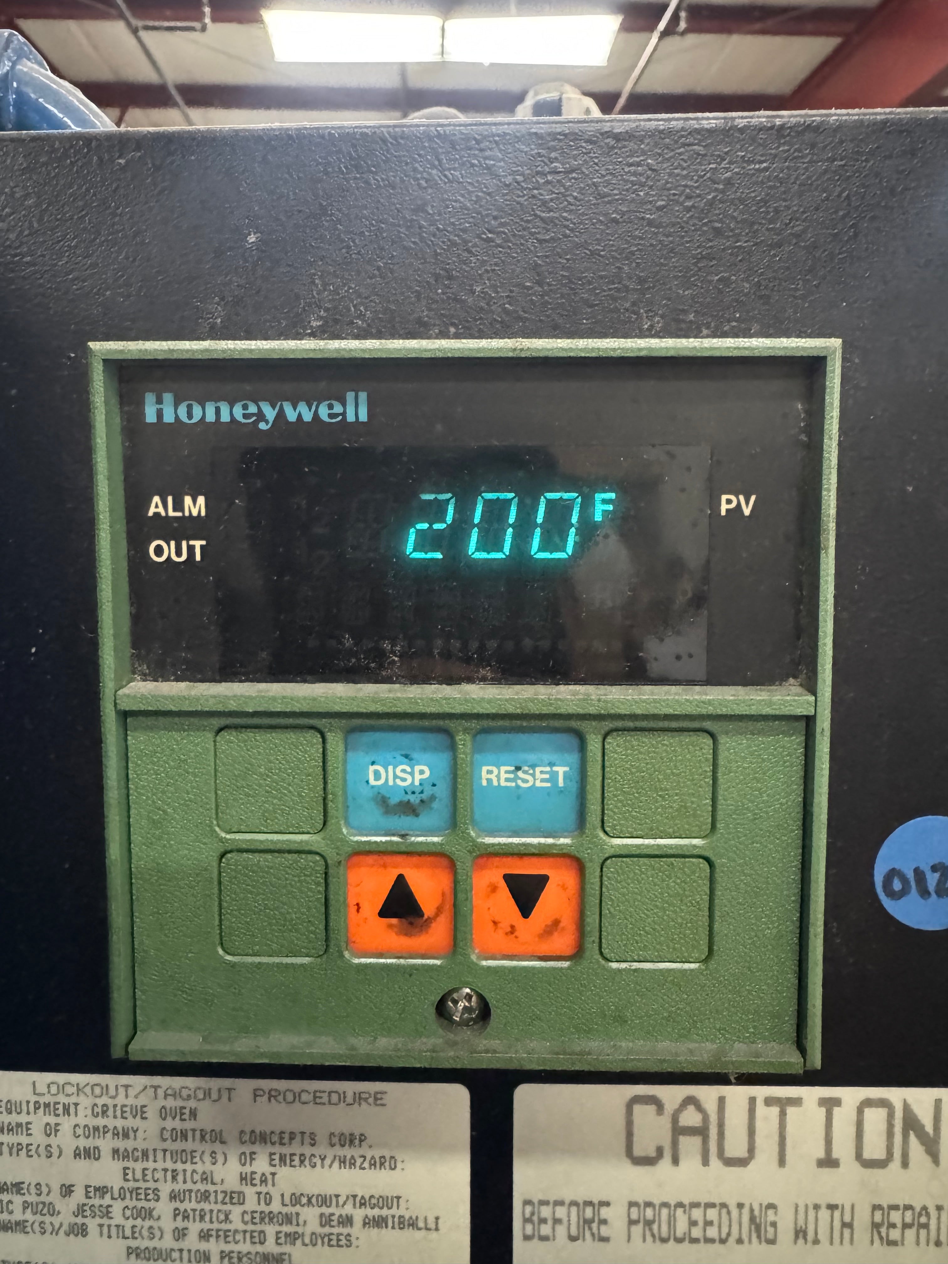 Grieve 343 Industrial bake oven 350F Max temp 3x4x3' Interior