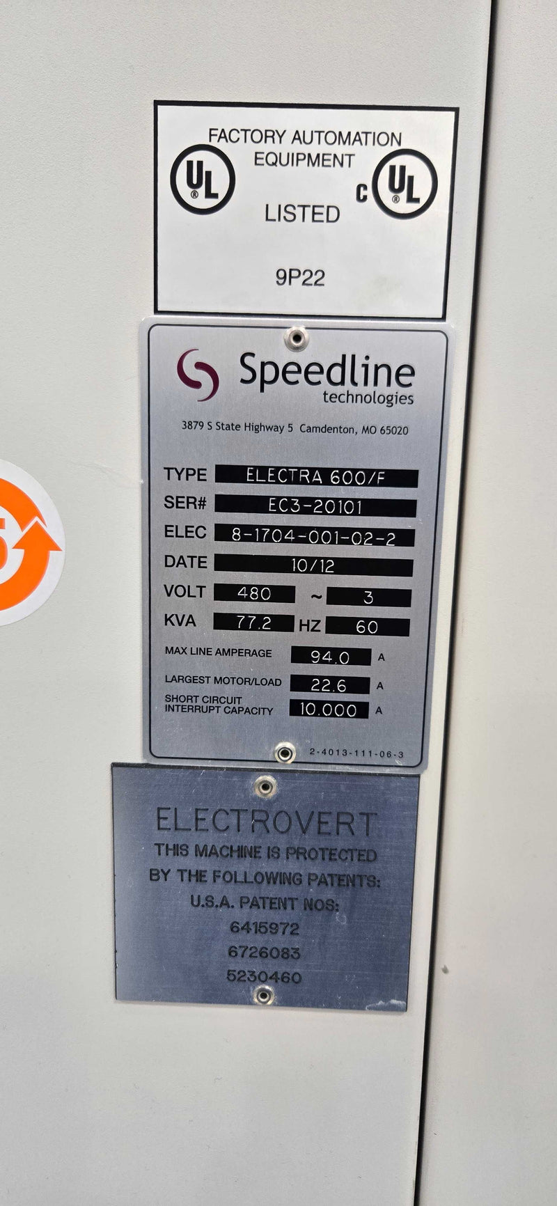 Speedline/ITW Electra 600/F Lead Free Wave Solder - 2012 - 24" Board Ability