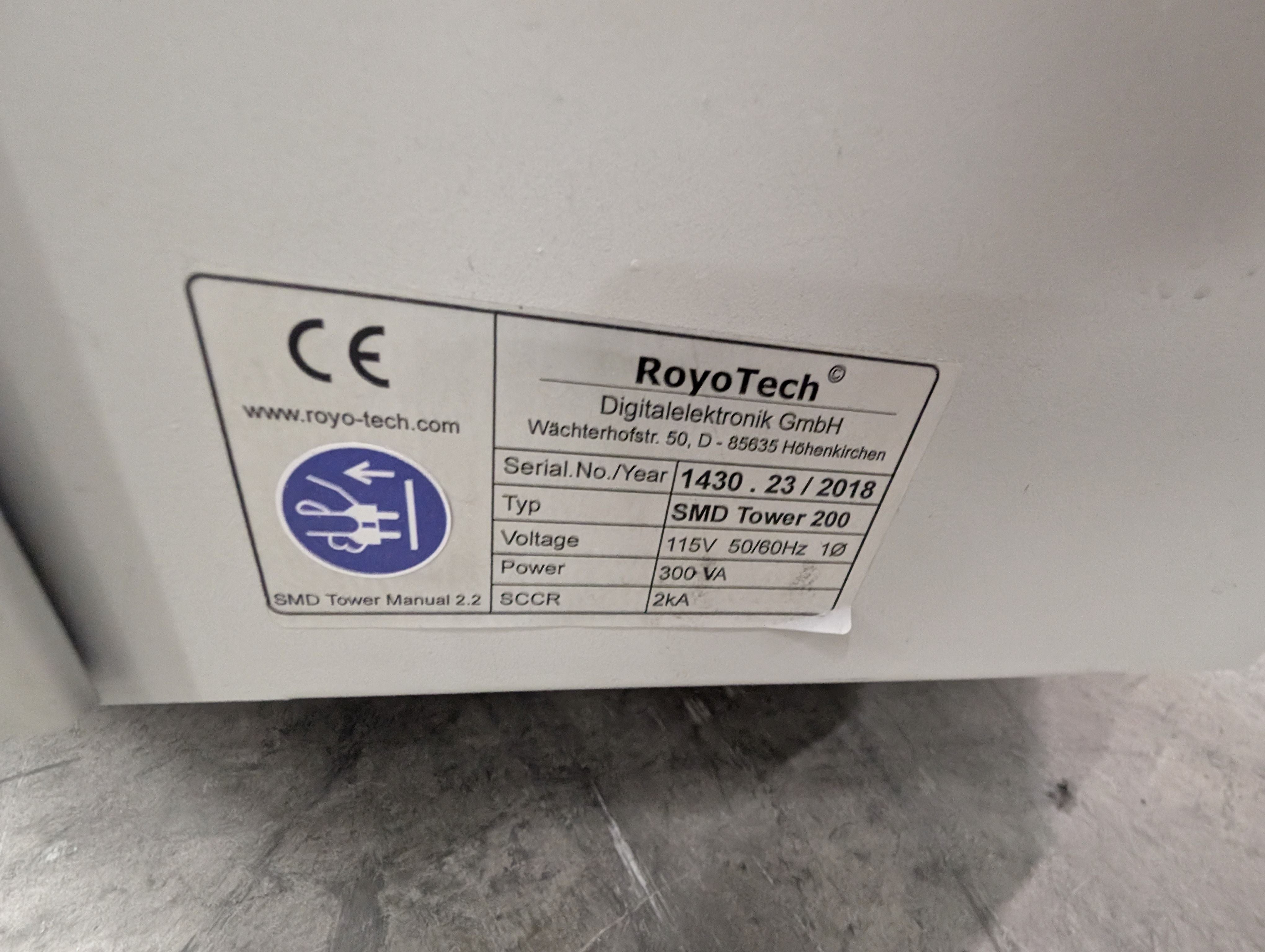 Mycronic/Royotech SMD 200 Component Storage Tower 2018 #1430.18