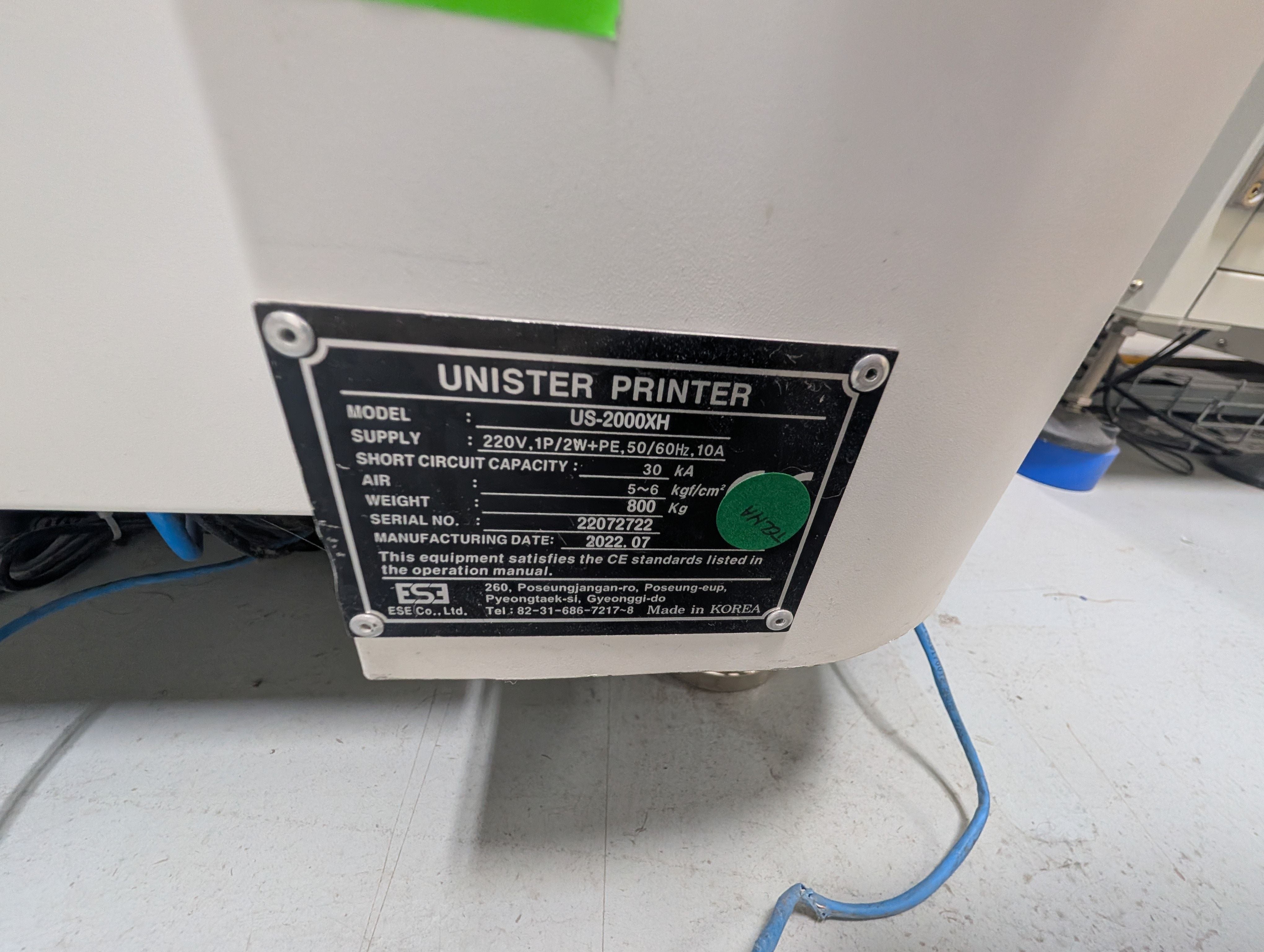 ESE US-2000XH Screen Printer - 2022 #22072722 - PFI 168