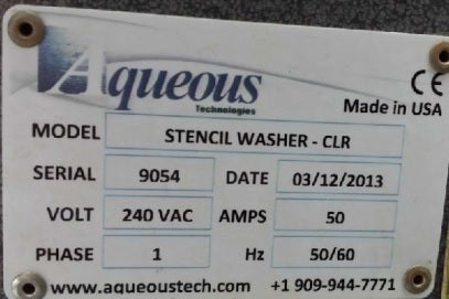 Aqueous Technologies Ultrasonic Stencil Washer