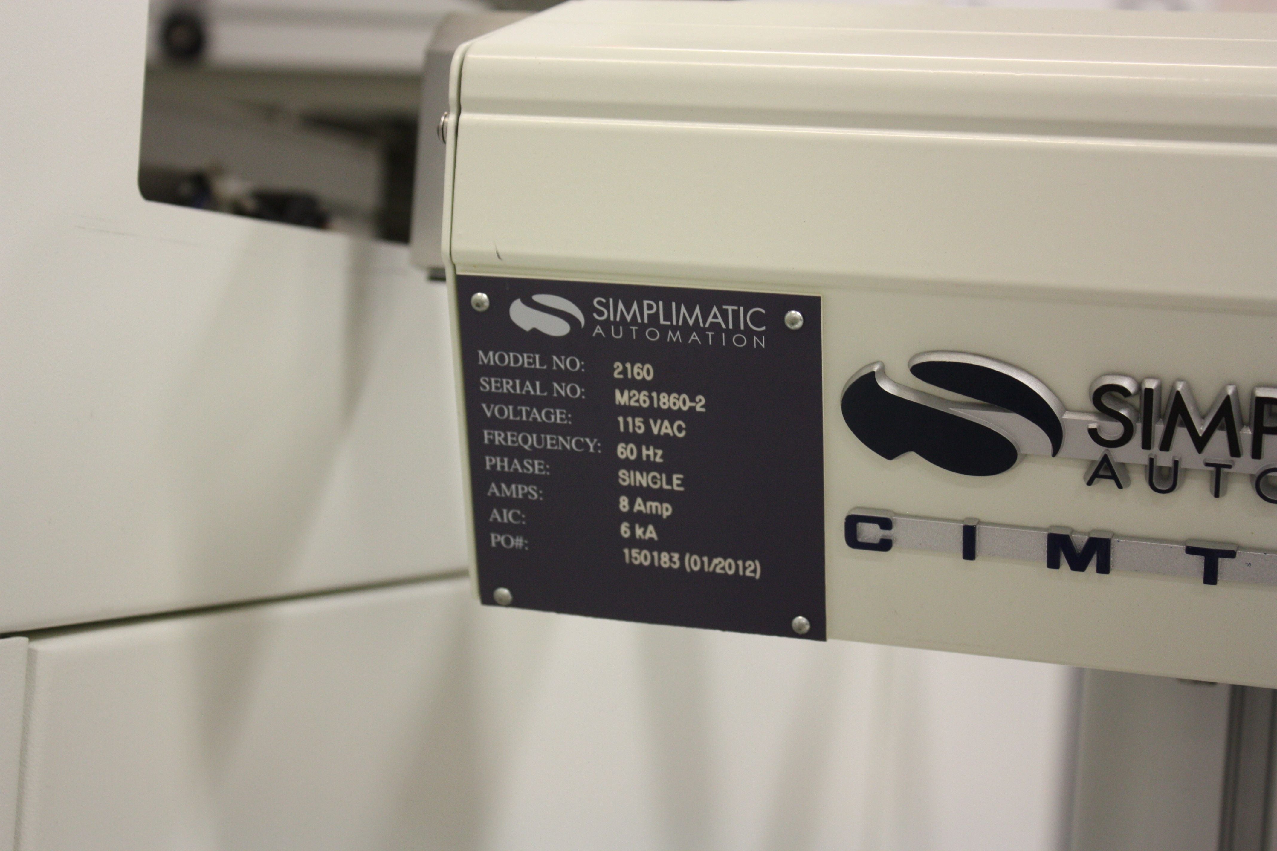 Simplimatic Automation Cimtrak 2160 Roller Chain accumulation conveyor