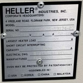 Heller 1400 MK5 S MK3 2020 4 Zone Curing Oven 208V