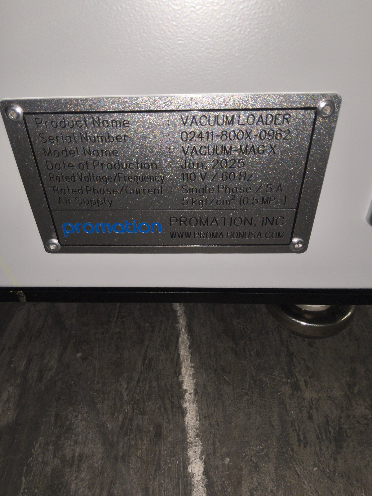 Promation VACUUM-MAG X loader — S/N 02411-800X-0962 [portal-media:740bb1977c5551b5550a35c83a855837b3ac966e768cbd26d74bcf9e3e991f11:203]