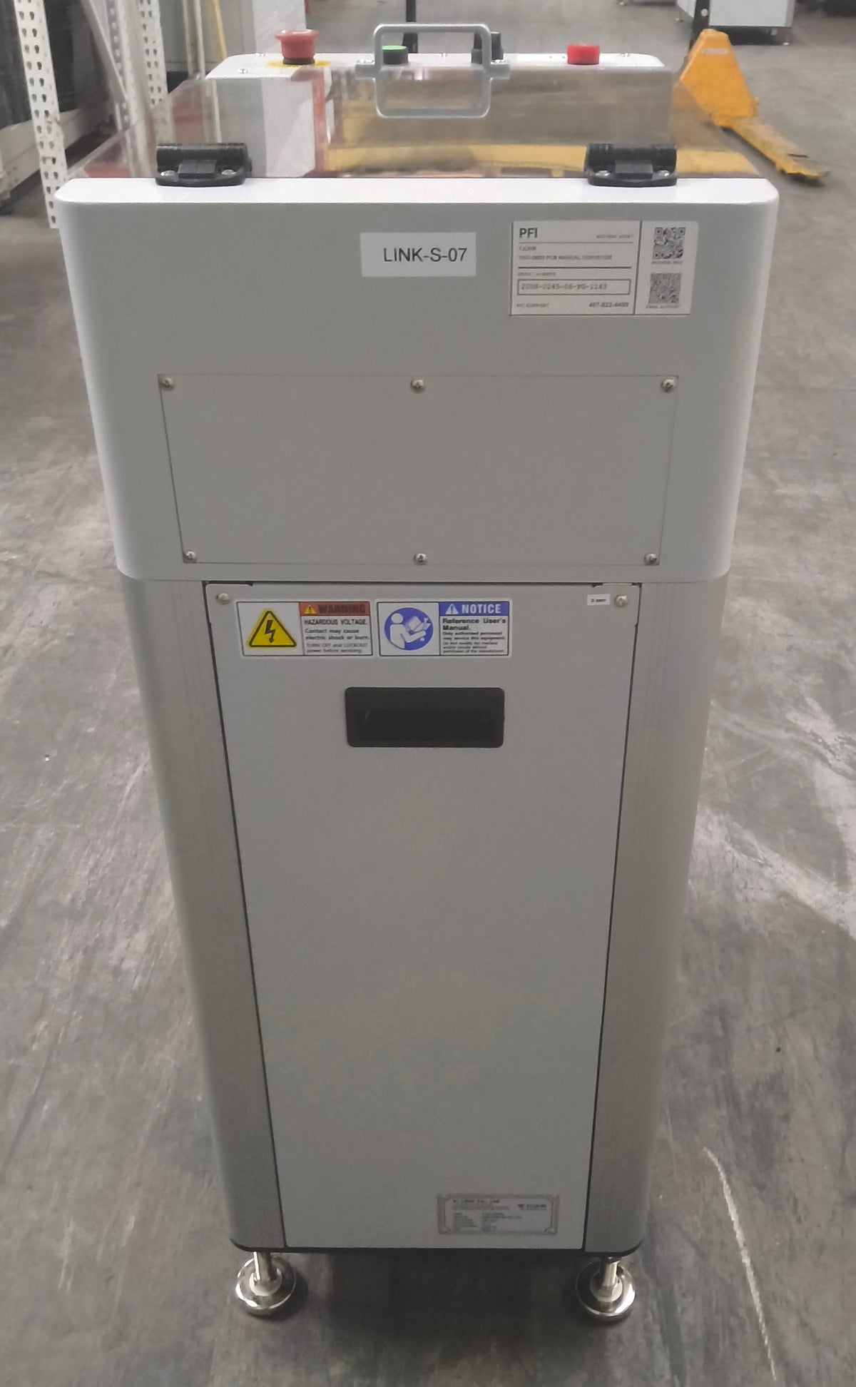 YJLink YWC-0M00 PCB Manual Conveyor — S/N 2008-0245-06-FG-1143 [portal-media:e874d68b9735aa6ce82339ba4d6c244fa2fe5780a2f0bbbabbf9ce9f647aa8fe:212]