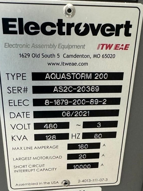 Electrovert/ITW Aquastorm 200C InLine Wash - 2021 #AS2C-20369