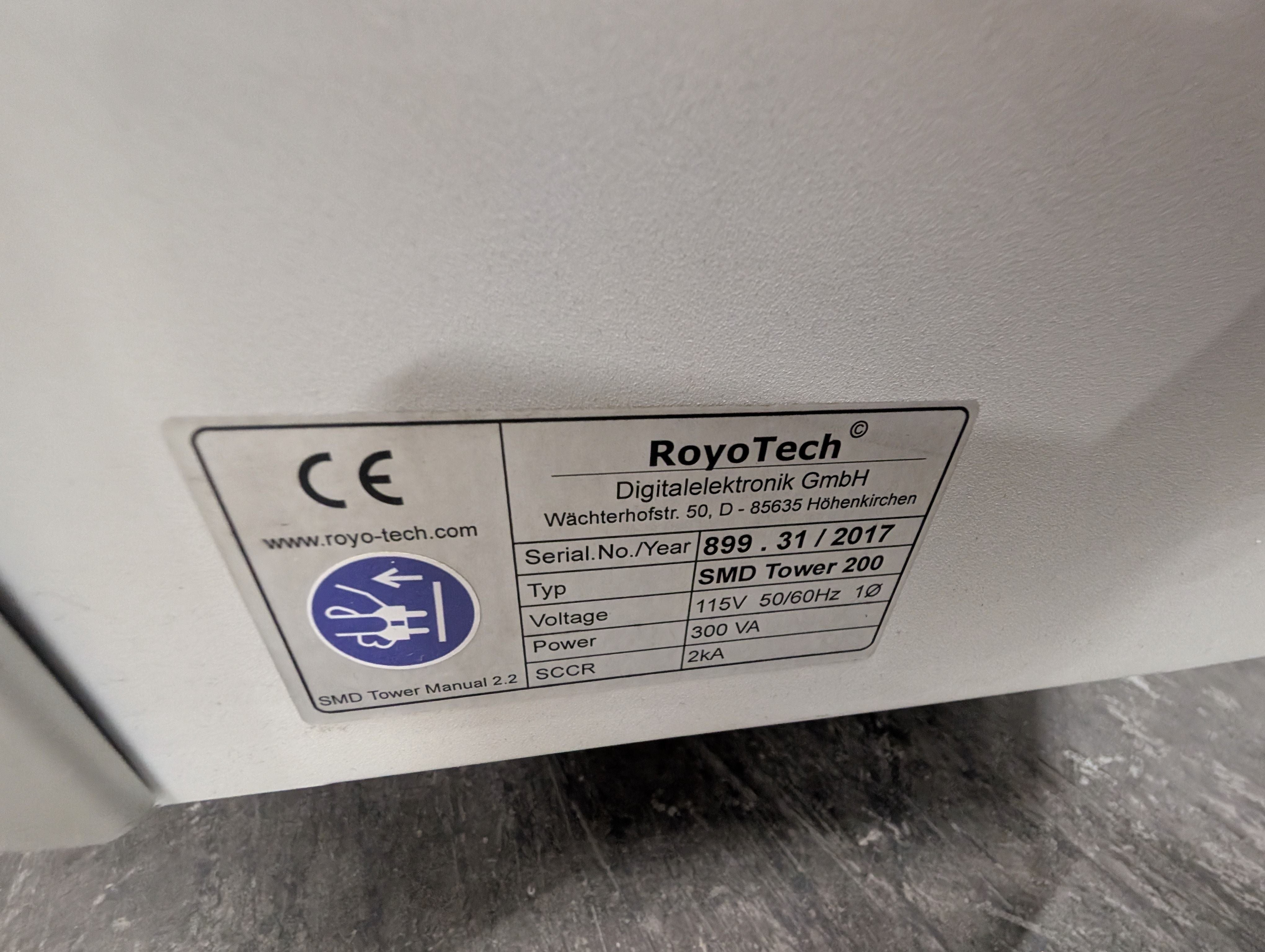 Mycronic/RoyoTech SMD 200 Component Storage Tower 2017 #899.31