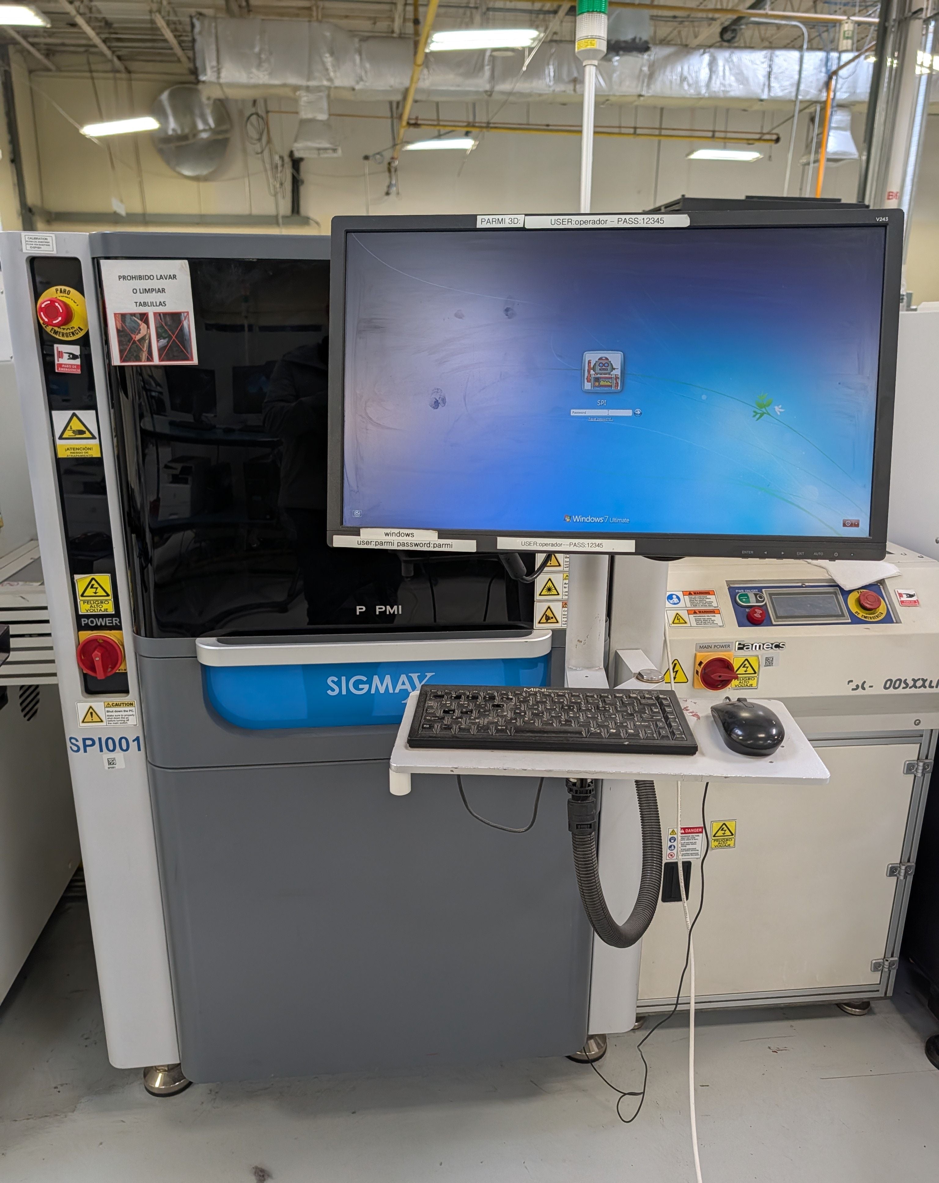 Parmi SigmaX L 3D Paste Inspection -2017 #SMB86617F  PFI: 236