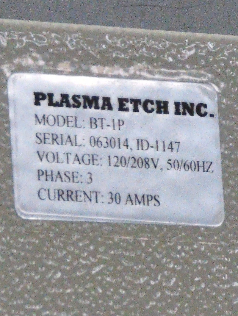 Plasma Etch BT-1P plasma cleaner