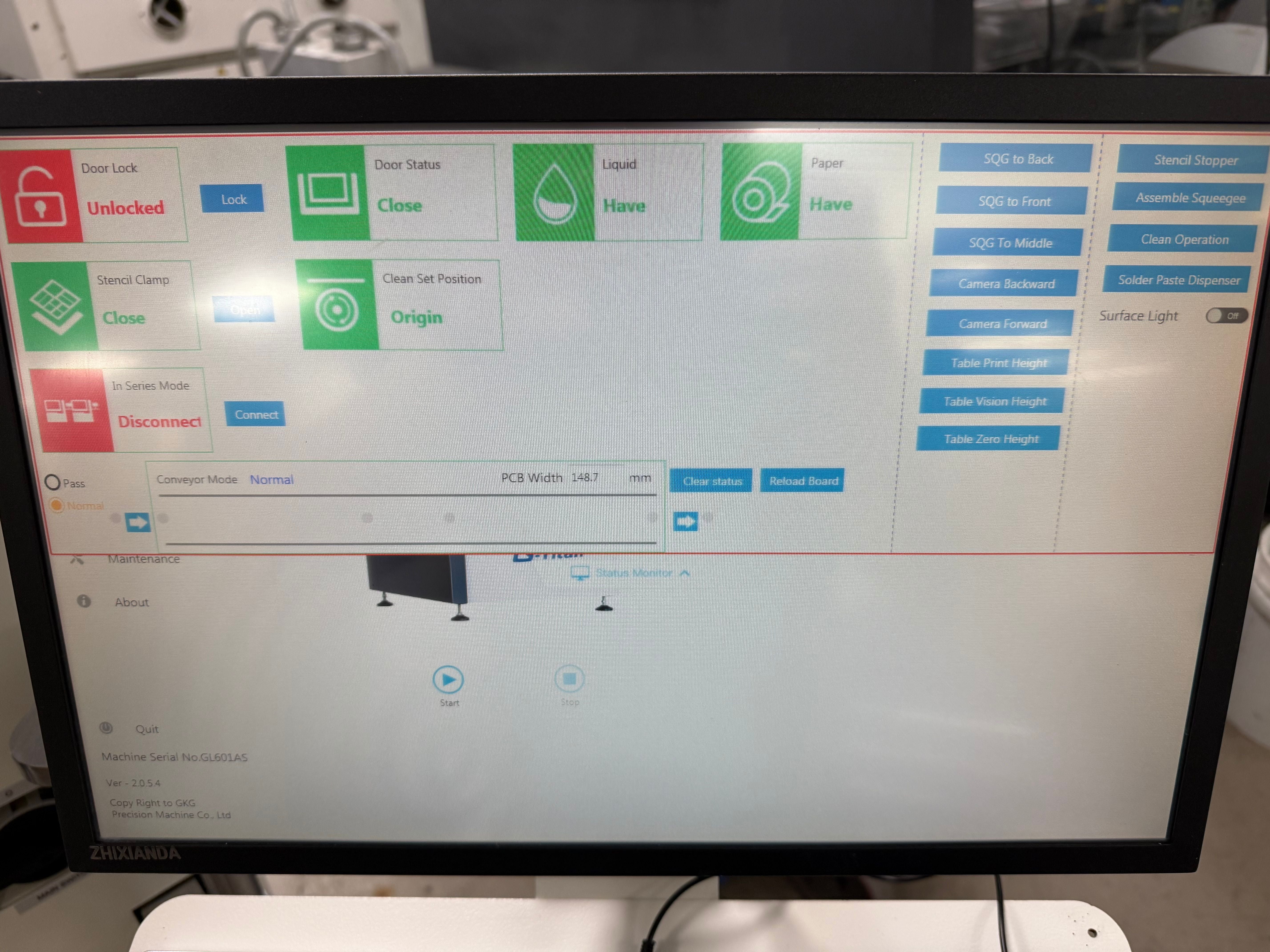 JUKI GKG G-TITAN Automatic Screen Printer - 2018 #GL601AS