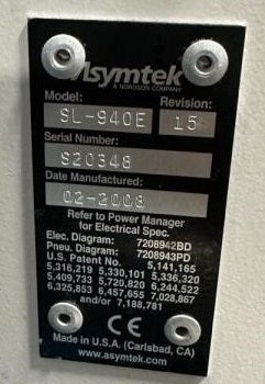 Asymtek SL940E 2008 Inline Conformal Coating System,