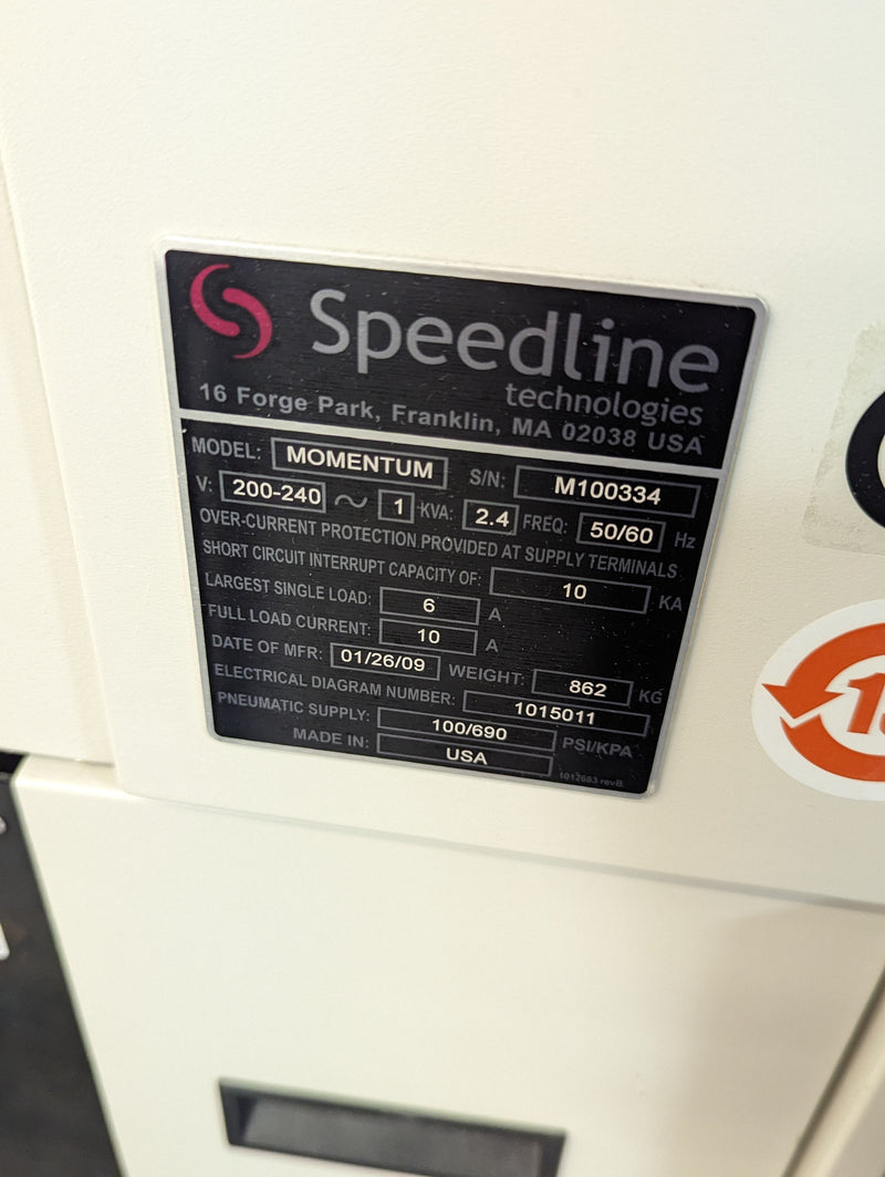 Speedline Momentum Automatic Screen Printer