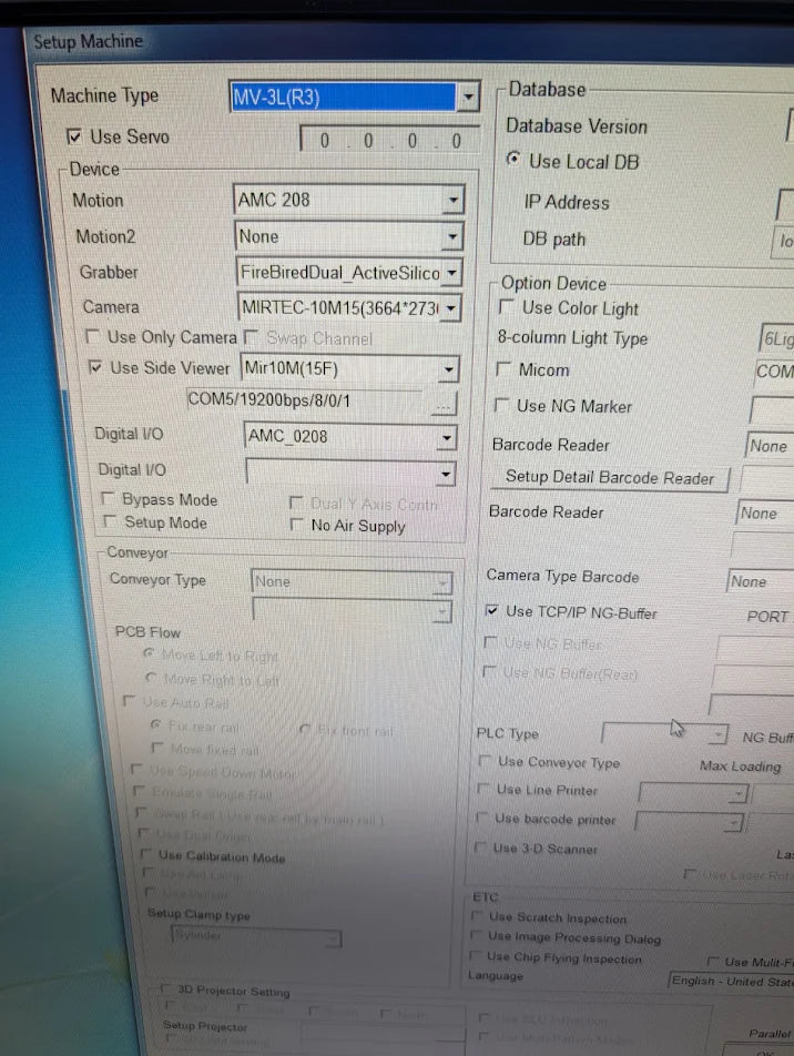 Mirtec MV-3L -  5 camera AOI Automated Inspection - 2018
