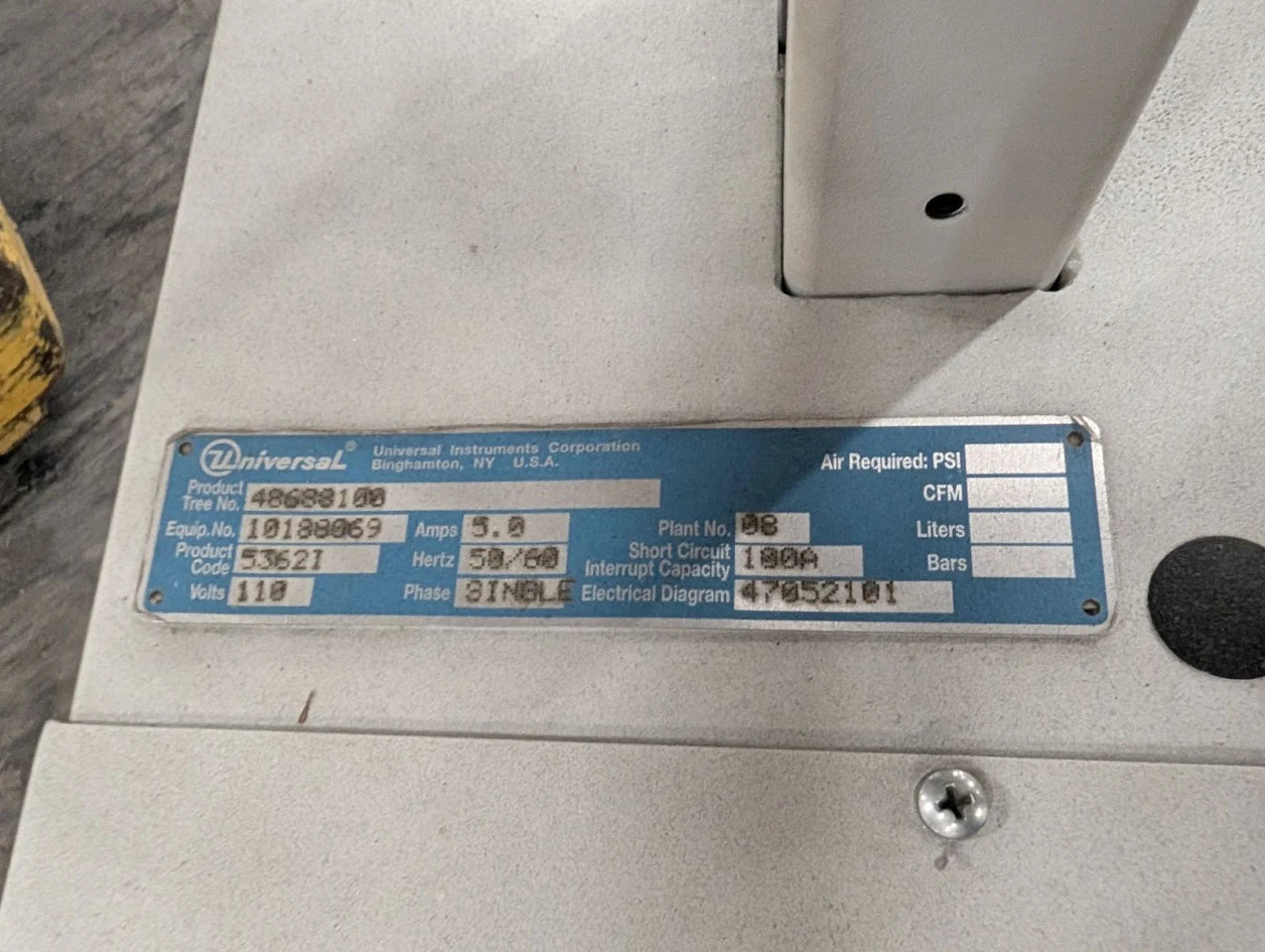 Universal Instruments 5362I transfer conveyor 22" #10188069