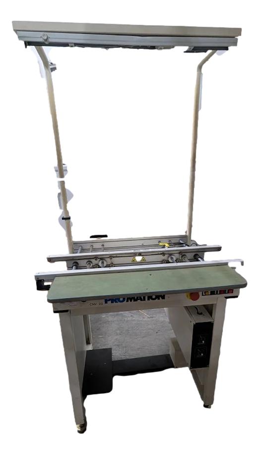 PROMATION TC-100-2 1M Transfer conveyor with overhead light # 0908040235