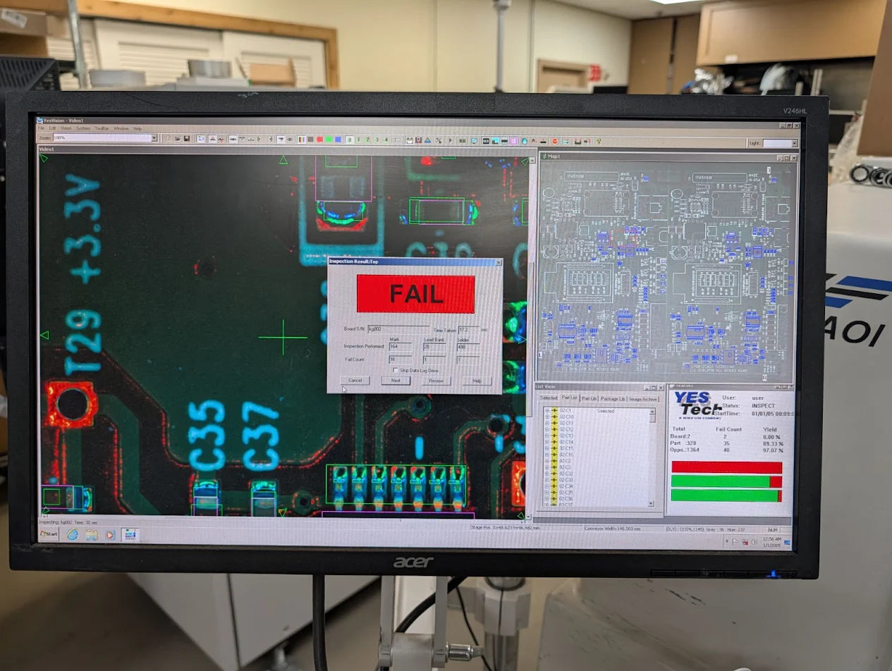 YESTECH Nordson YTV-FX 2013 Inline AOI, 5 Camera, Windows 7
