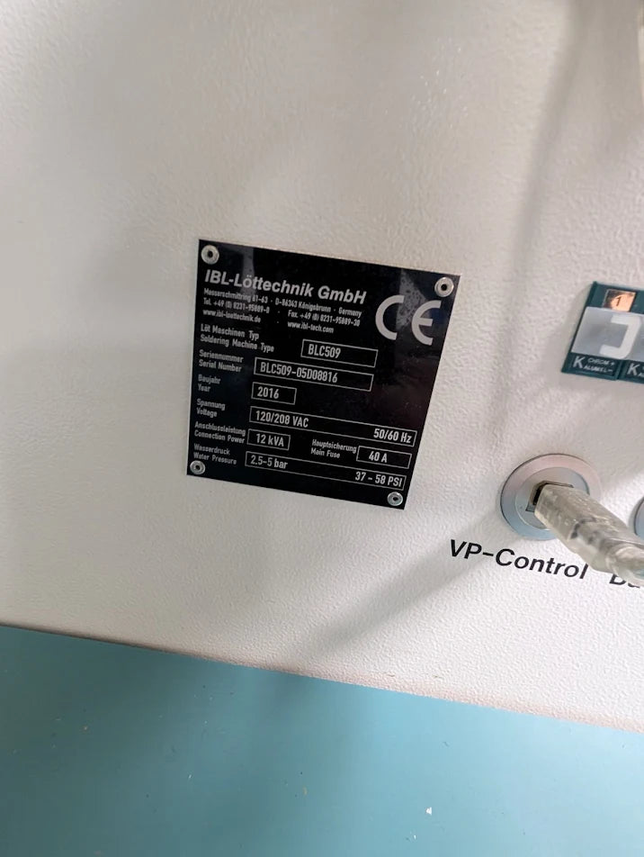 IBL BLC 509  Vapor Phase Soldering Reflow Oven - 2016 #05D08816