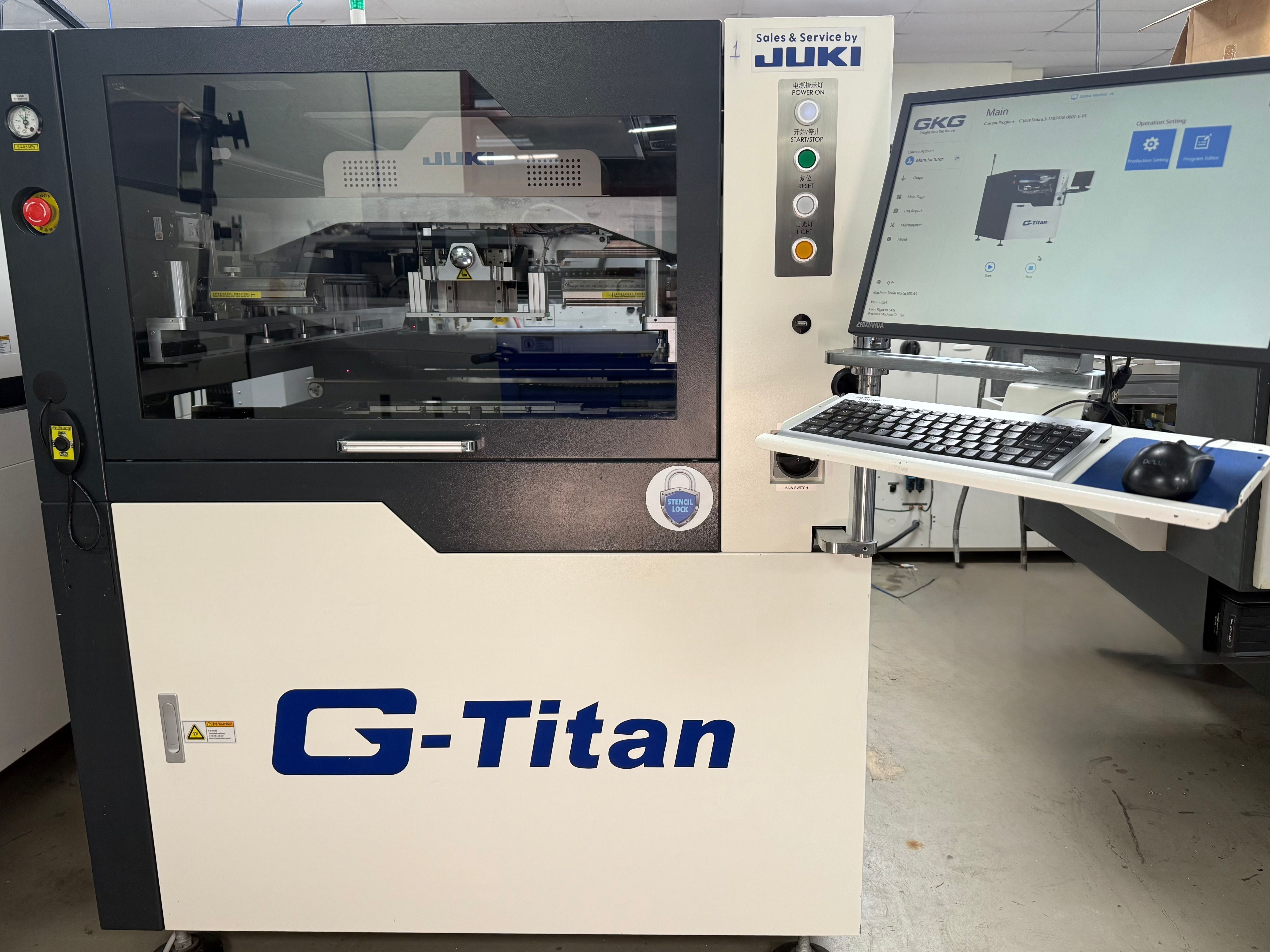 JUKI GKG G-TITAN Automatic Screen Printer - 2018 #GL601AS