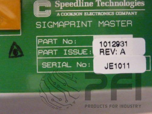 MPM Speedline Accuflex Slot 1(Left) Master Slave Driver 1012931 Rev A New