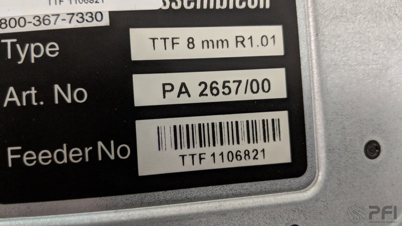 Assembleon TTF 8mm twin tape dual lane feeders PA 2657/00
