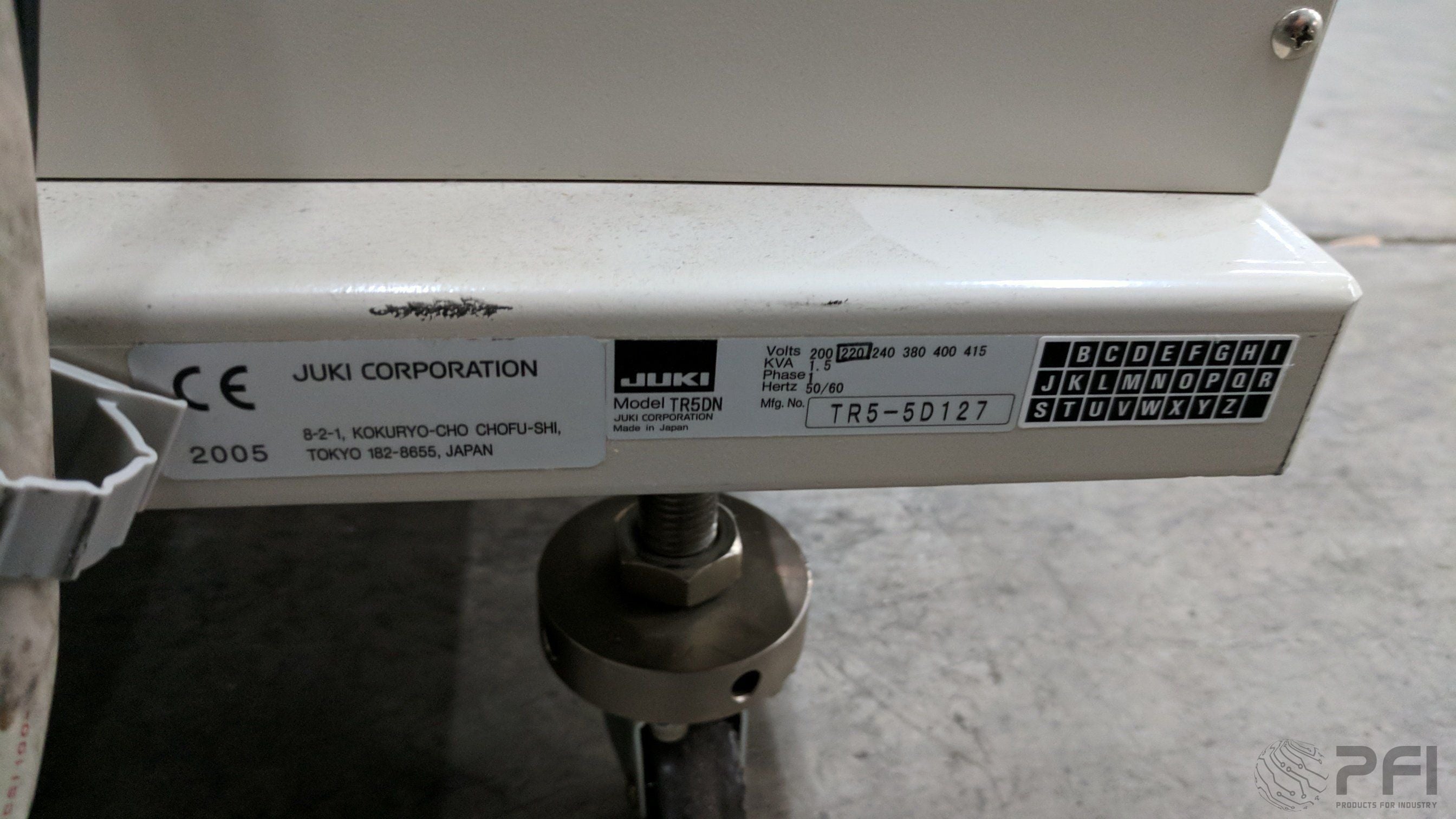 JUKI TR5 TR5DN rear mount matrix tray feeder / server for 2000 series