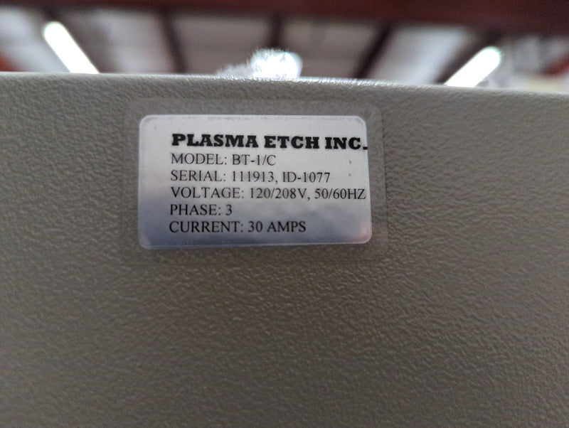 Plasma Etch BT-1/C Plasma Etcher / Cleaner inc Drypump Vacuum