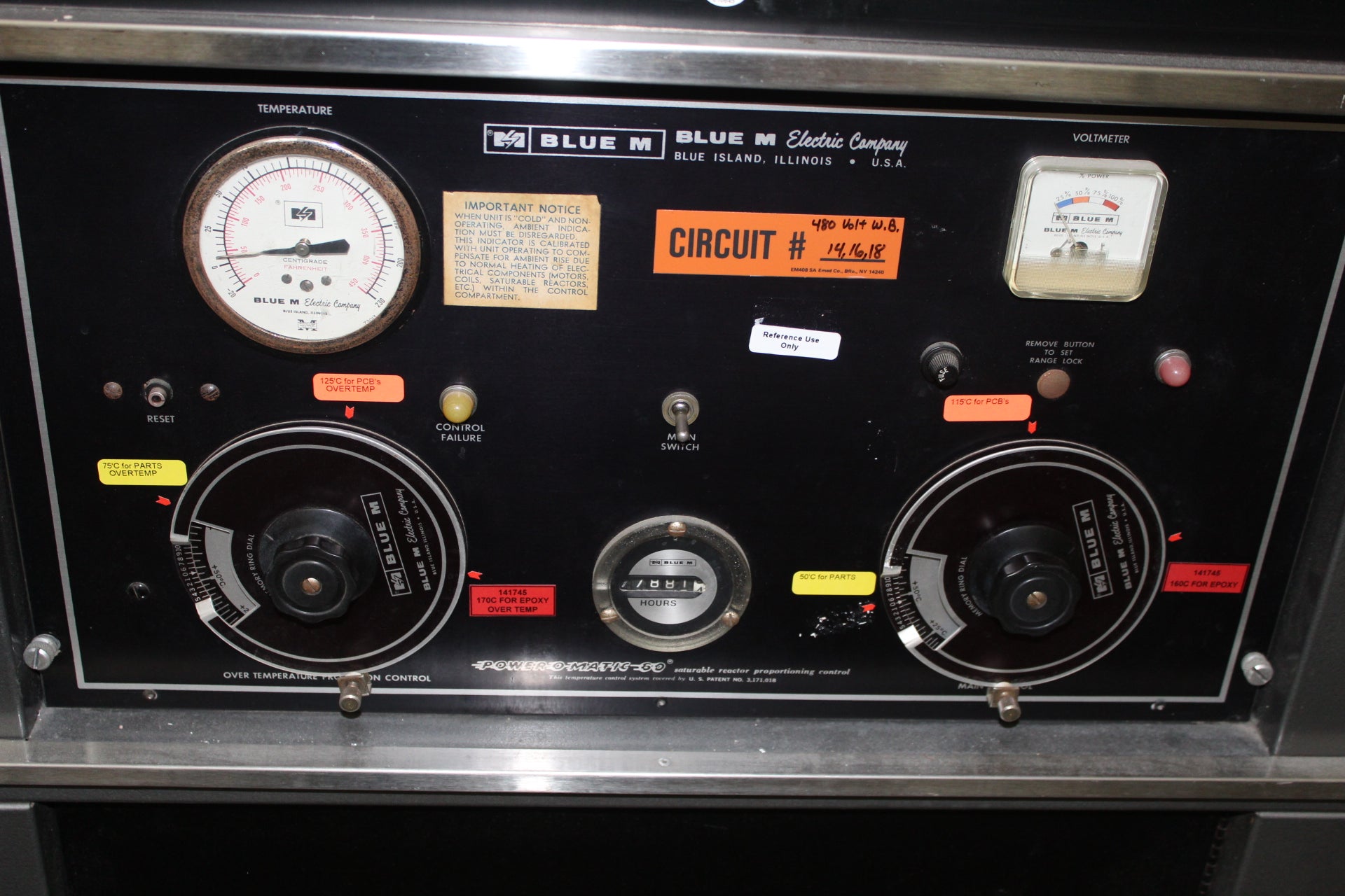 Blue M POM-203G-1XX 204C Max Temp, 480V, 20x18x20"