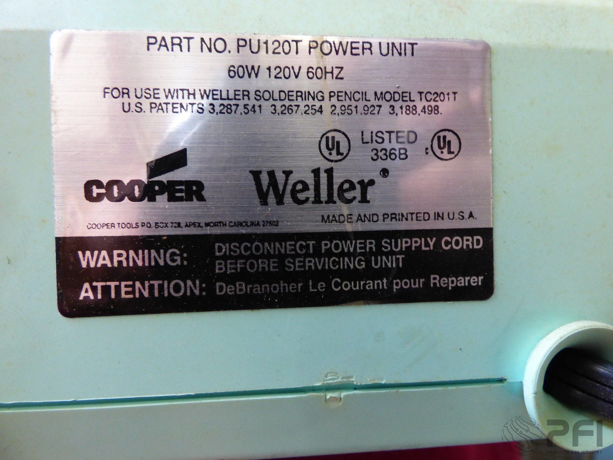 Weller WTCPT Soldering Station PU120T Power Unit 60W Solder Station Cooper