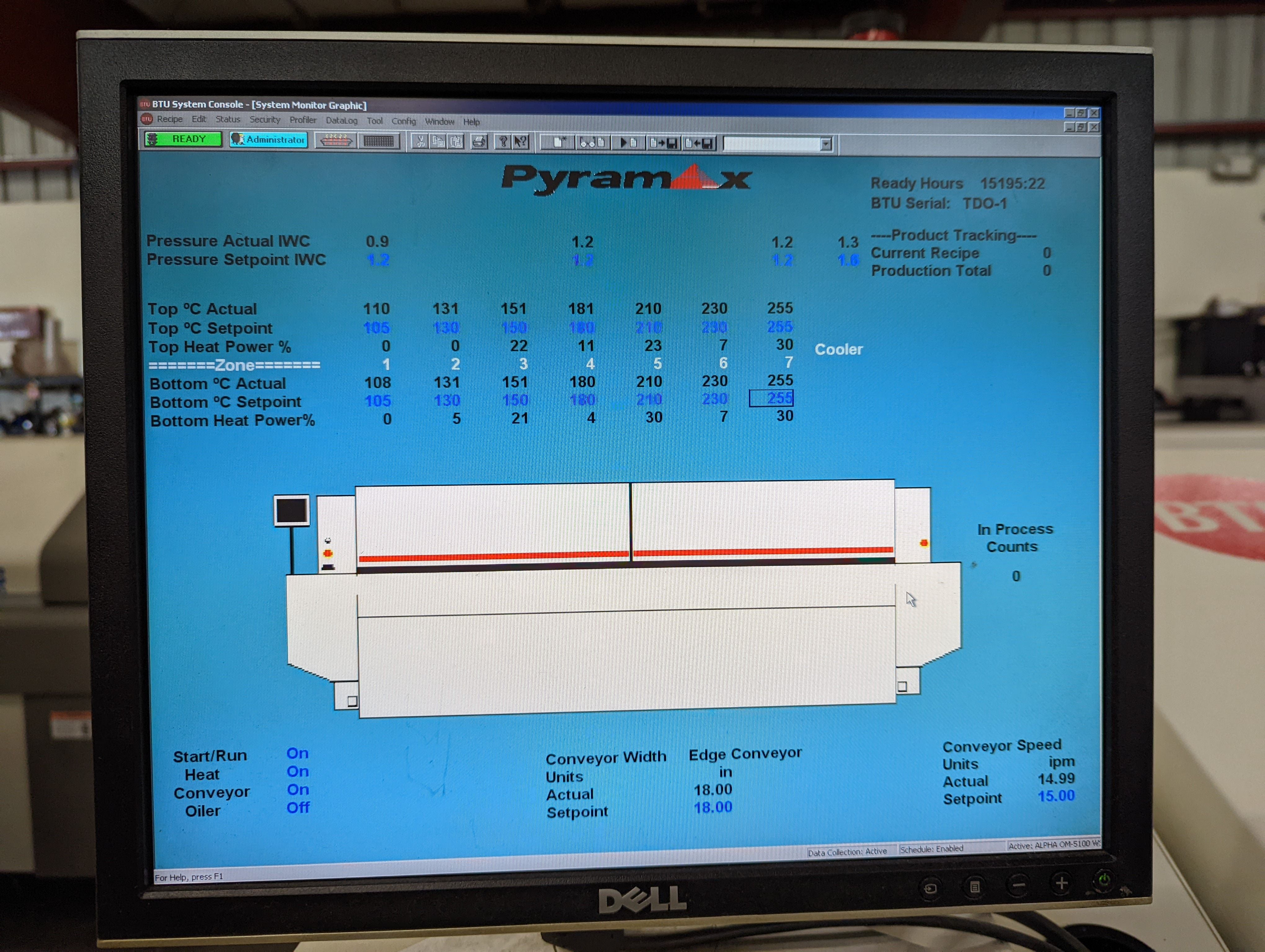 BTU Pyramax 98A 7 Zone Lead Free Reflow Oven - 240V