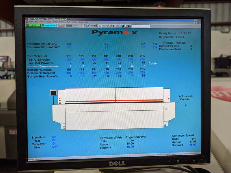 BTU Pyramax 98A 7 Zone Lead Free Reflow Oven - 240V