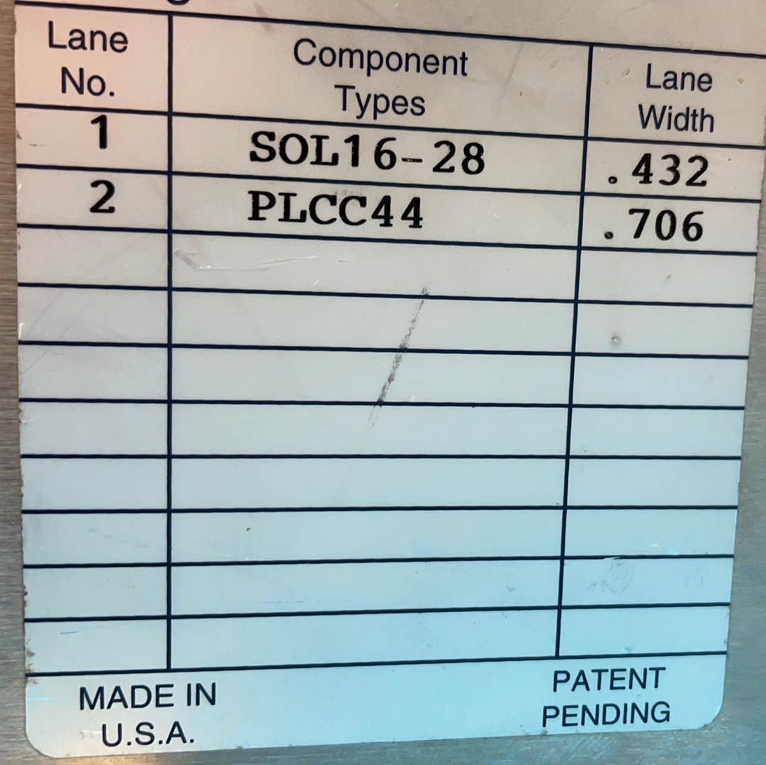 JUKI MBF44PLCC44/SOL - PLCC44/SOL16-28-  Belt Feeder Tube / Stick Feeder - OEM