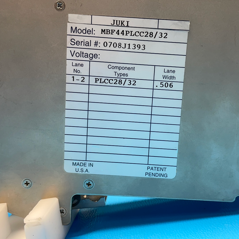 JUKI MBF44 PLCC28/32- Belt Feeder Tube / Stick Feeder SMT - OEM