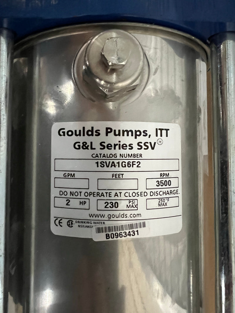 Goulds Pumps G&L Series SSV 1SVA1G6F2