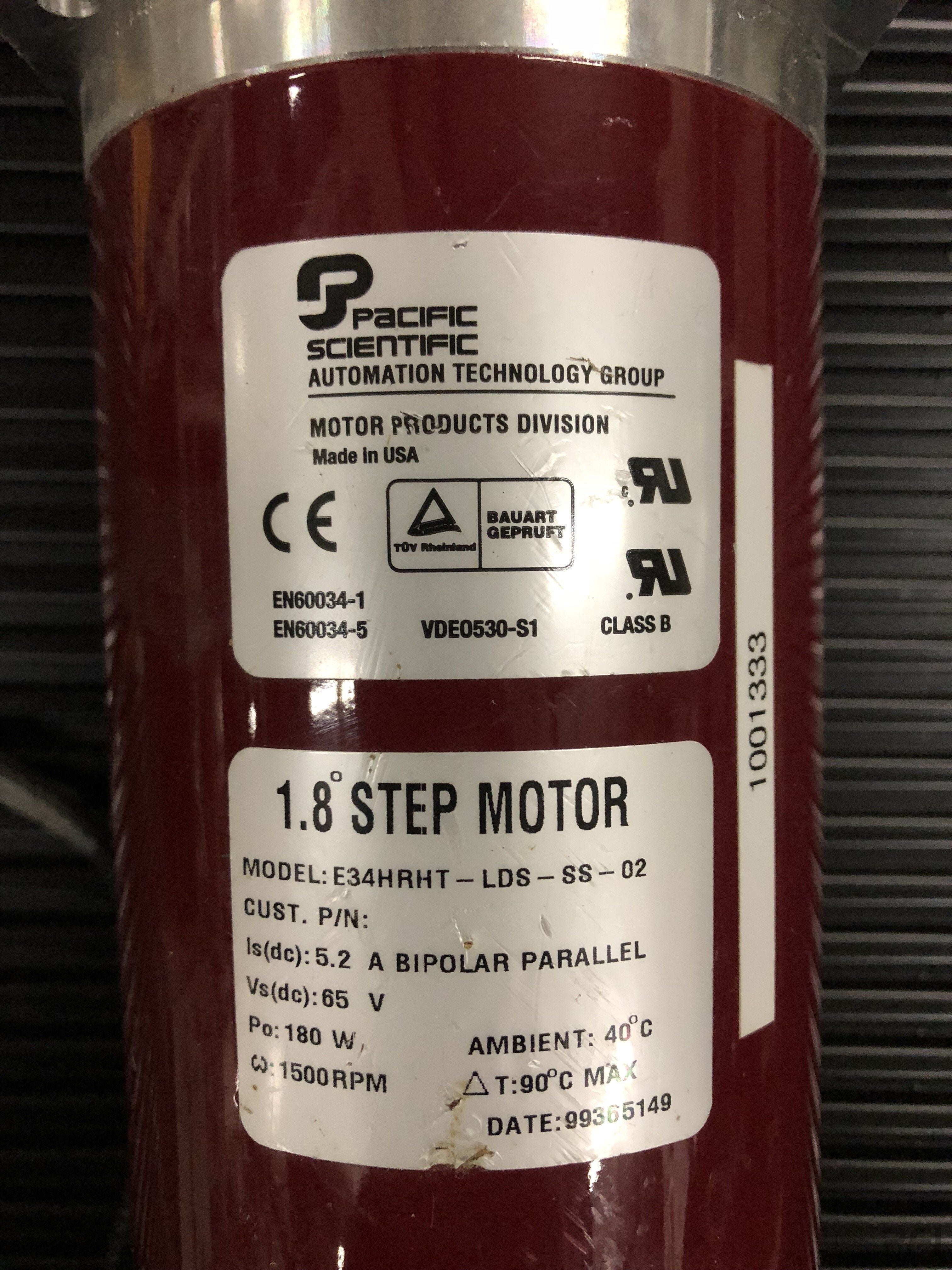 Pacific Scientific Step Motor Model E34HRT-LDS-SS-02